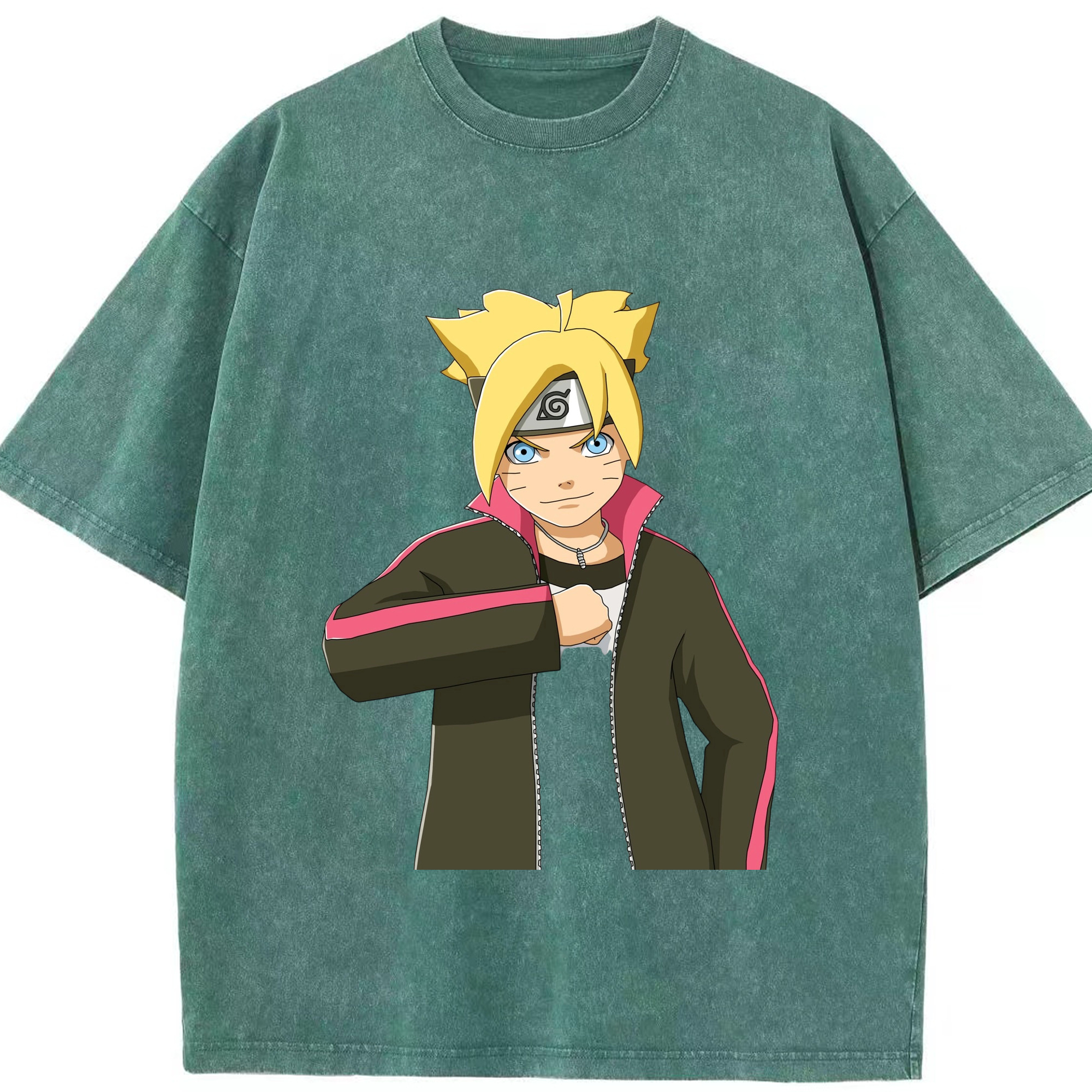 （画像用） NARUTO -ナルト- うずまき ボルト Uzumaki Boruto 綿100% ヴィンテージ風 半袖Tシャツ（フロントプリント）